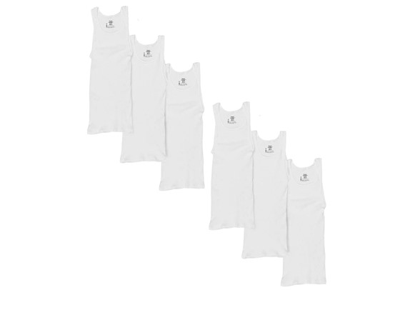 6Pk Hanes A-Shirt Tanks
