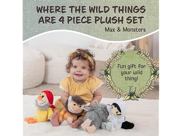 Kids Preferred Where The Wild Things are 4 Piece Plush Set