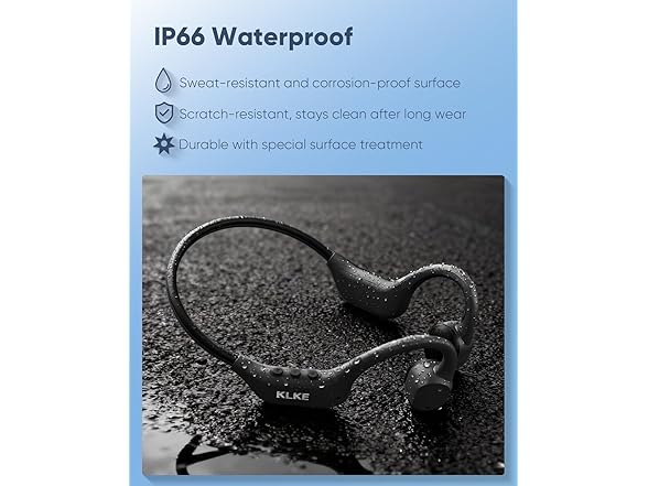 KLKE Open-Ear Bone Conduction Headphones