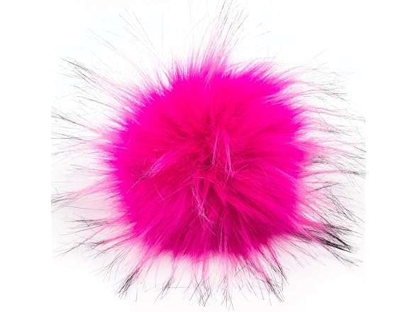 SUSULU DIY 12pcs Faux Raccoon Fur Pom Pom