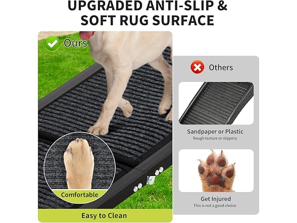 Fectiontool Dog Ramp for Car – 63" x 20"