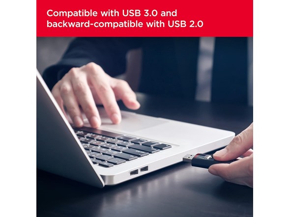 SanDisk Ultra 64GB USB 3.0 Flash Drive – SDCZ48-064G-GAM46 – High-Speed Transfers, Backward Compatible With USB 2.0, Password Protection, 5-Year Warranty
