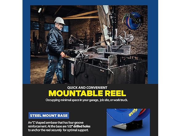 Goodyear Retractable Welding Hose Reel - 1/4" x 50'