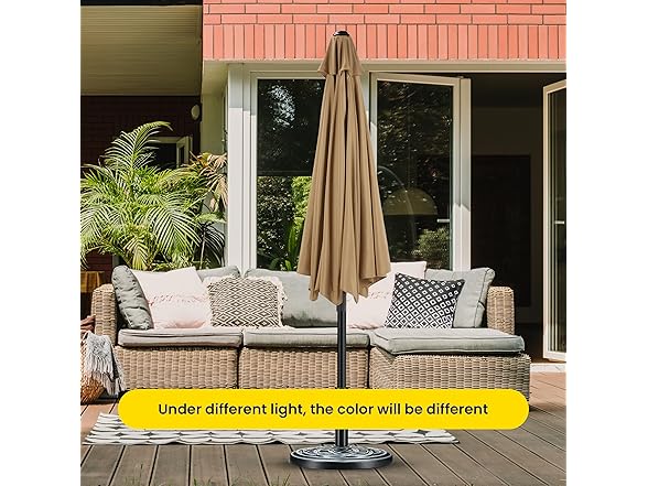 InfiniPower Outdoor Patio Umbrella 9FT