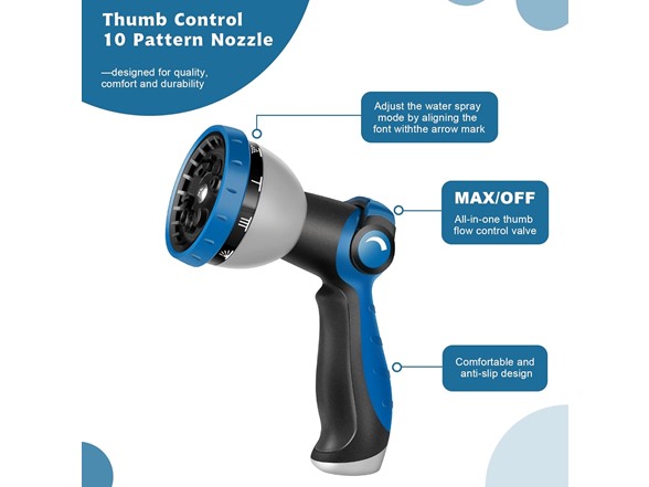 100ft Garden Hose with Spray Nozzle