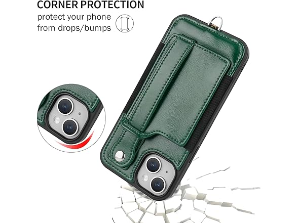 TOOVREN Wallet Case for iPhone 15 Case
