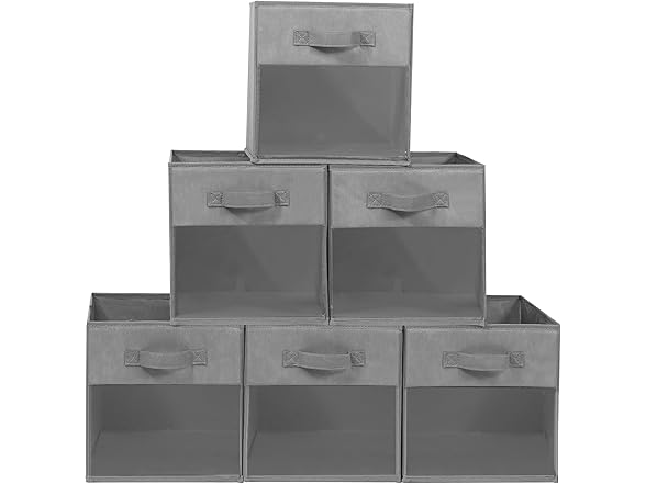 STORAGEIDEAS Storage Cubes13 Inch Cube Storage Bins With Clear Window