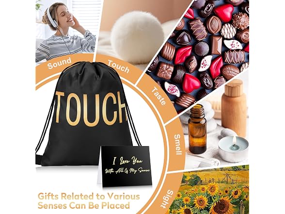 Bafeil 5 Senses Gift Bags 10pc Black