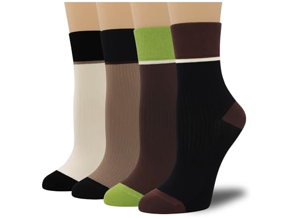 Sakusock Women's Cotton Crew Socks 4 Pairs 8-11