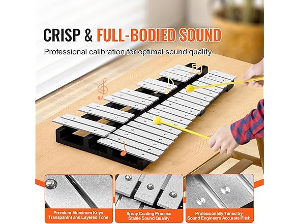 VEVOR 30 Note Glockenspiel Xylophone Bell Kit