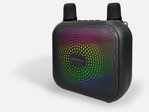 8" Karaoke Speaker w/ 2 Mics