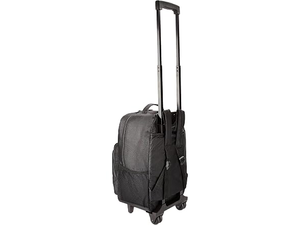 Rockland Double Handle 17" Rolling Backpack, Black