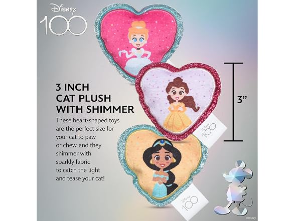 Disney for Pets 3 Piece Princess Cat Toys with Catnip