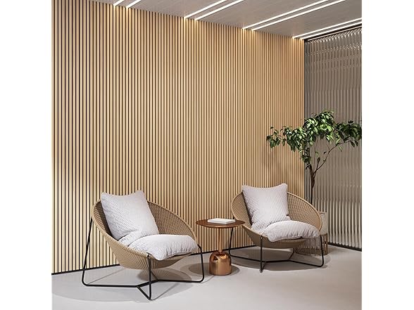 ROOMTEC Wood Slat Panels 2pk Oak