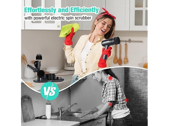 HAUSHOF Cordless Spin Scrubber