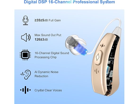 16-Channel Rechargeable Hearing Aids