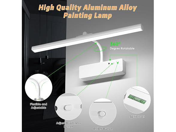 Lightbiz Picture Light 15.35in White