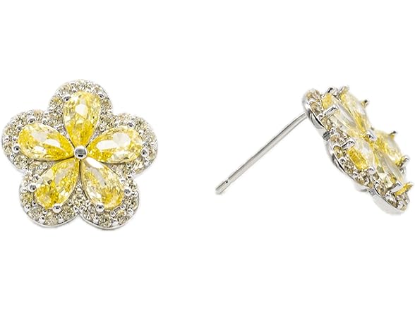 Yellow Melissa Flower Earrings
