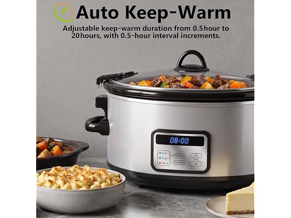 YAZRODE Programmable Slow Cooker