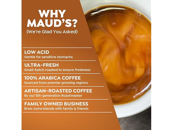 18CT Maud's Decaf Salted Caramel Flavored Coffee Pods