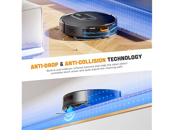 Robot Vacuum and Mop, 6500Pa Suction, 2 in 1