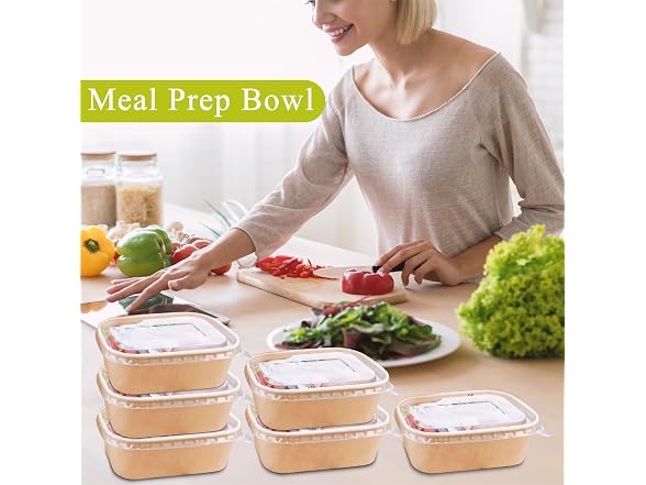50-Pack 22Oz Kraft Paper Bowls