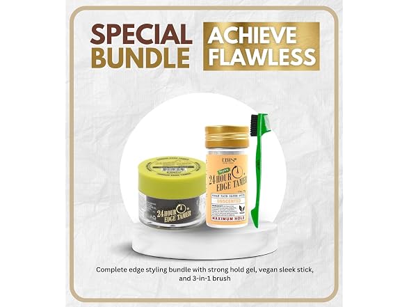 Ebin Edge Tamer and Sleek Stick Bundle 3 Pack