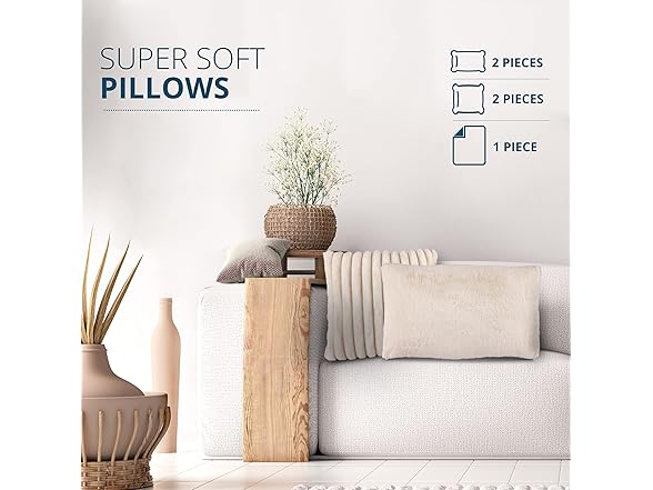 Faux Fur Throw Blanket & Pillow Set