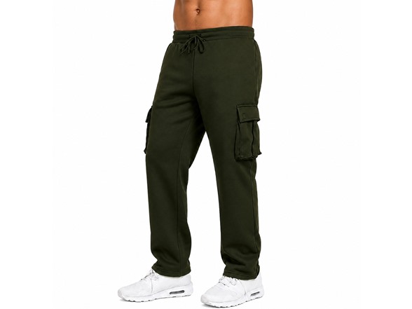 3Pk Mens Open Bottom Fleece Sweatpants