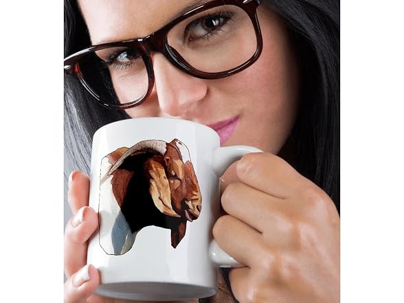 3dRose Boer Doe Goat Head 15oz Mug