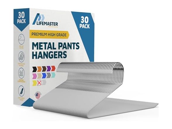 Lifemaster Metal Pants Hanger Set - 30 Pieces