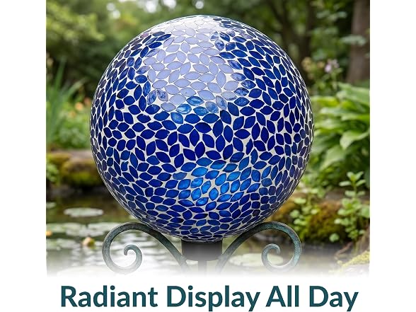 Sunnydaze 10" Lavender Crackled Glass Globe