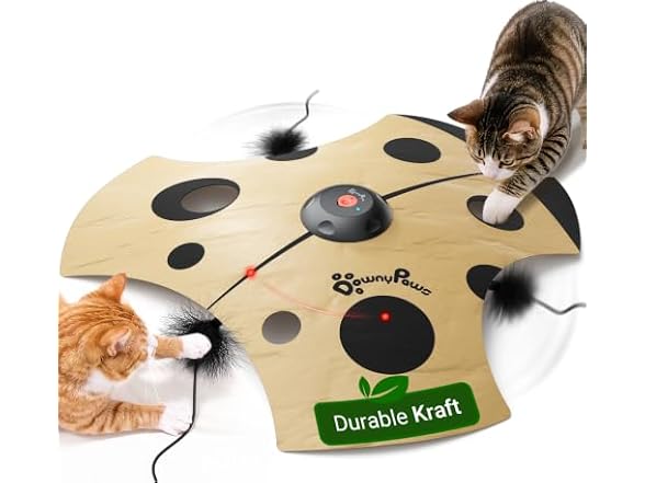 DownyPaws Interactive Cat Toy, 3 Modes