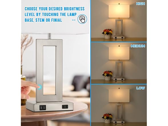 22'' Tall Table Lamps for Bedroom Set of 2