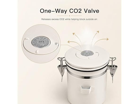 MEGAWISE 304 Stainless Steel Coffee Canister