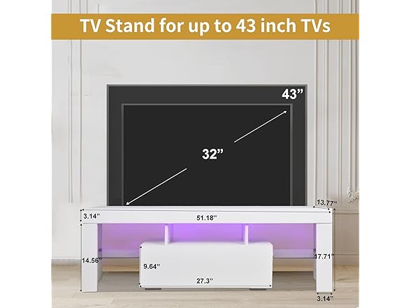 SPOFLYINN Modern LED TV Stand