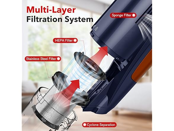 Whall EV-691 Whall Cordless Vacuum Cleaner, 25kPa Suction 