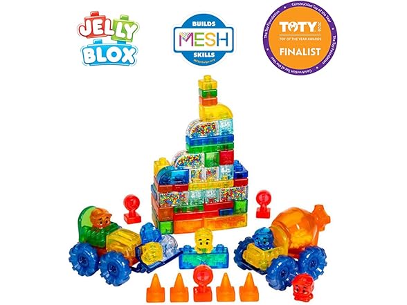 Jelly Blox Construction Site Set | Includes 75 Pieces