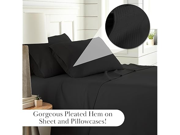 Southshore Vilano Extra Deep Pocket Pleated Sheet