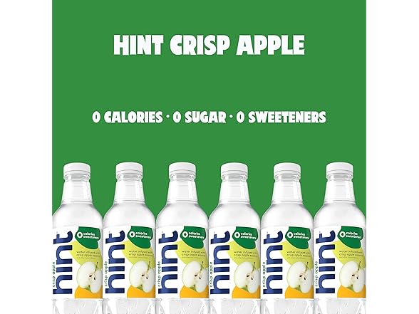 1CT Hint Bottled Water, Crisp Apple - Purified Water