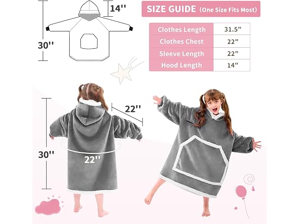 IFNOW W2355 Wearable Blanket Kids5