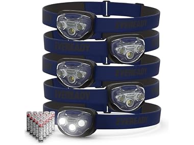 $15.99, Was $24.99, 36% Off! Eveready LED Headlamps Pro200 5PK dealfomo