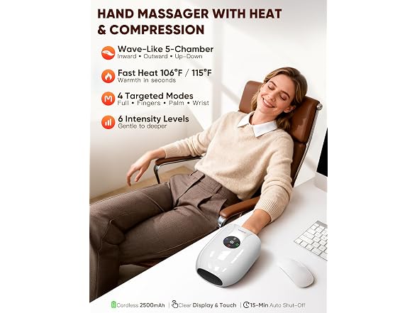 JZBRAIN Heated Hand Massager