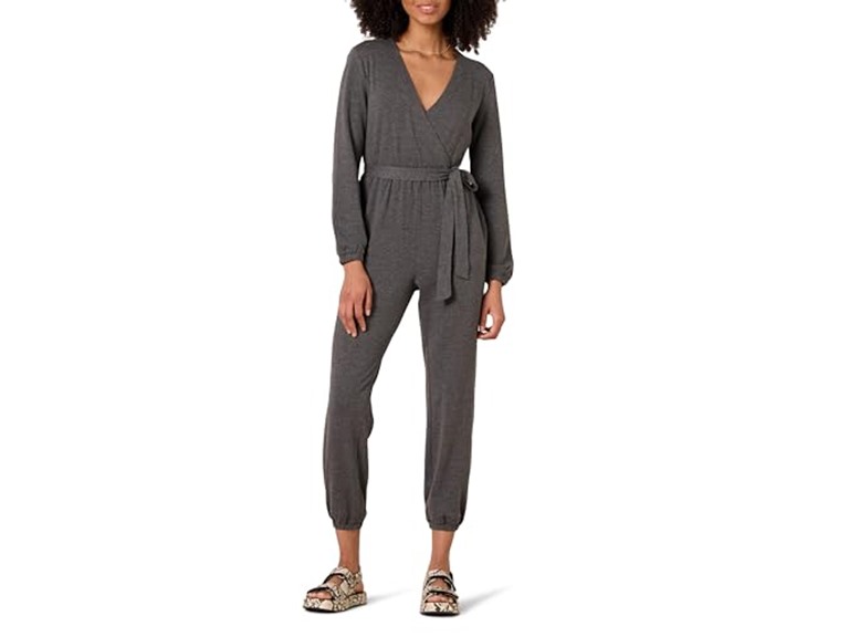 Amazon Essentials Women Knit Surplice Jumpsuit - Gallery 9