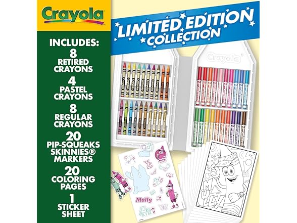 Crayola Coloring Set w Mauve Art Case