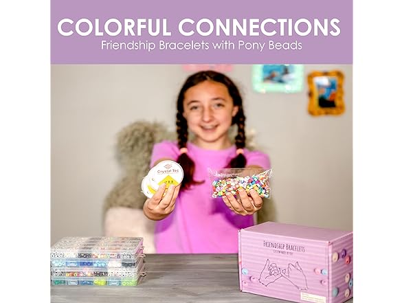 3,024 Pcs Pony Beads Crafting Kit