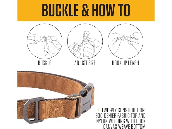 Carhartt Field Nylon Dog Collar Marine Blue Medium