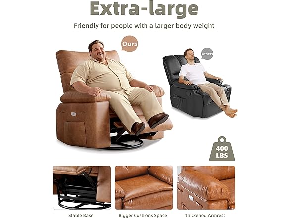 GarveeHome Oversized Electric Recliner Chair