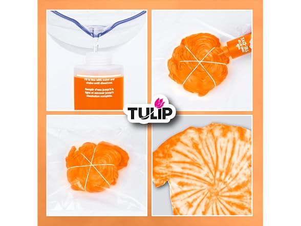 Tulip One-Step Tie-Dye Kit, Vibrant Colors for Fabric Orange