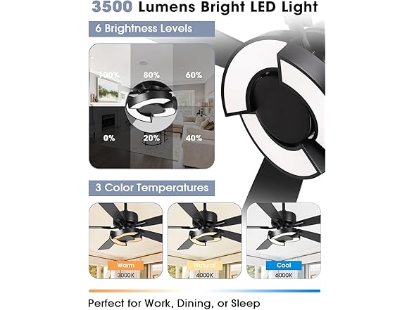 52‘’ Bedroom Ceiling Fans